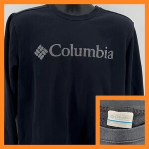 Columbia Mens Crew Neck Sweatshirt Pullover Gray Logo‎ Casual Comfy Medium